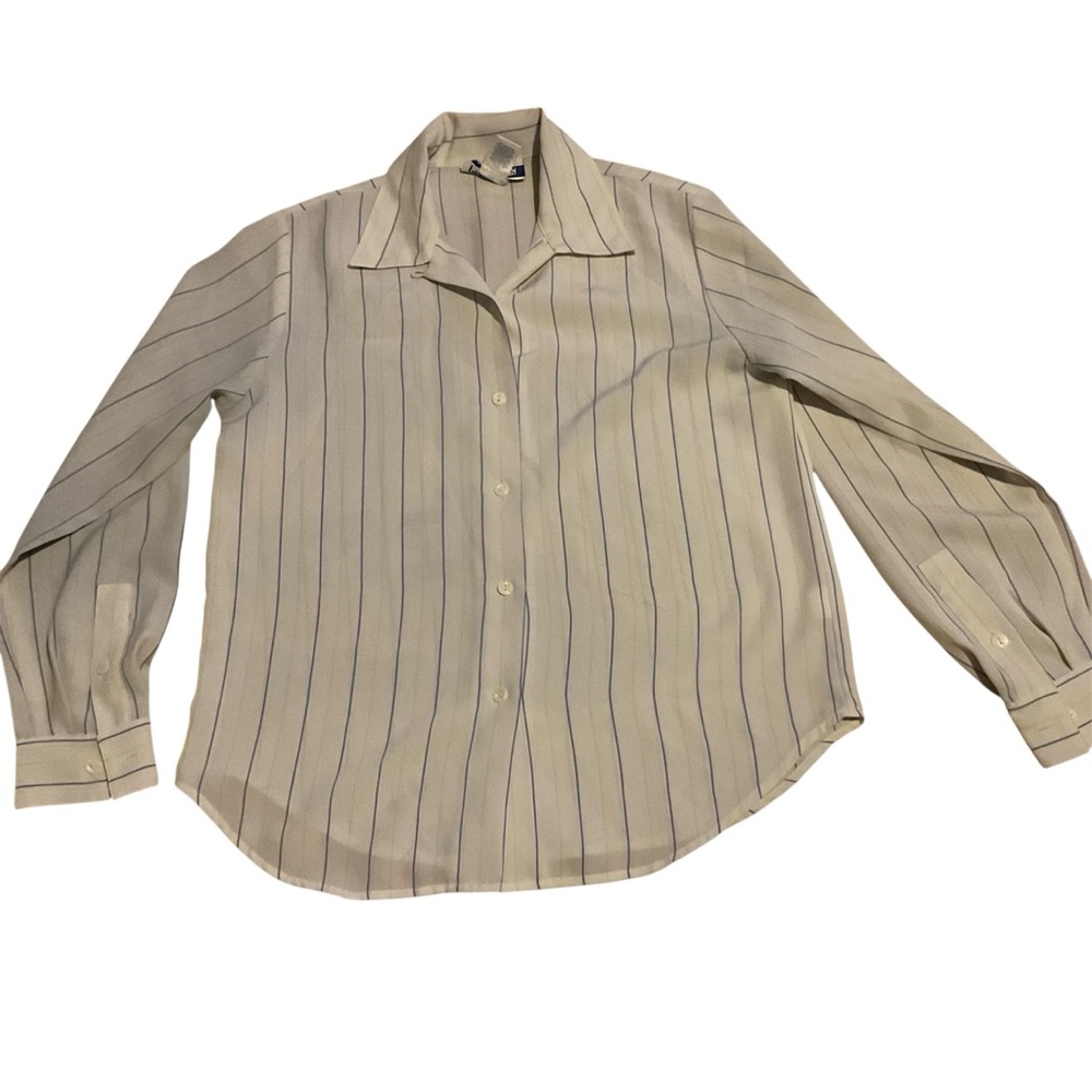 Pendleton womens Beige Striped‎ Shirt flaw